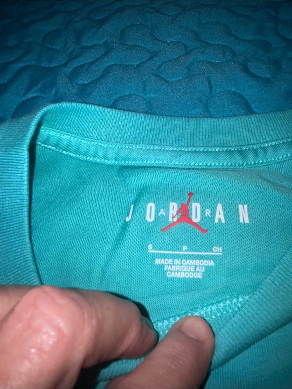 Jordan Teal Crew Neck Short Sleeve Tee